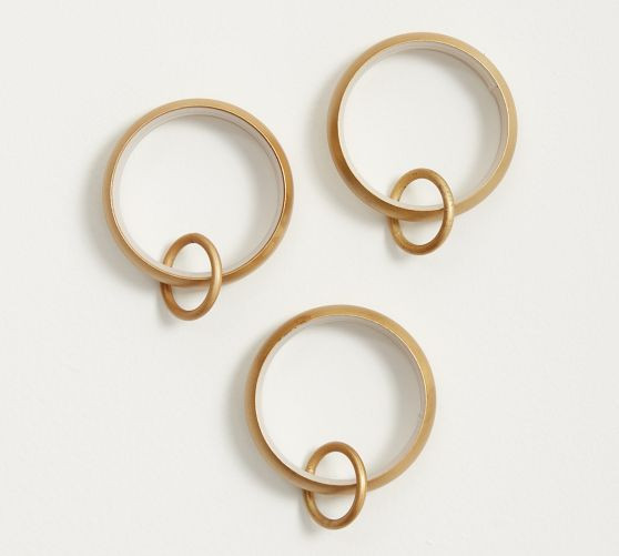 Quiet-Glide Double Round Curtain Rings | Pottery Barn (US)