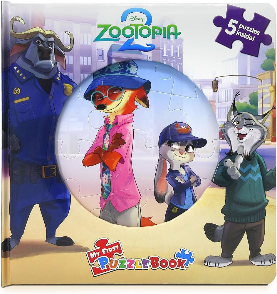 Disney Zootopia 2 My First Puzzle Book - Jigsaw Puzzles for kids, 10-page board book, 5 puzzles t... | Amazon (US)