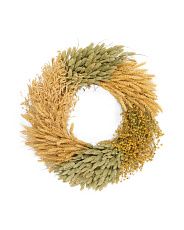 22in Natural Dried Oat Wheat Flax Wreath | Fall Decor | T.J.Maxx | TJ Maxx