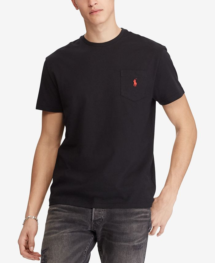 Polo Ralph Lauren Men's Classic Fit Crew Neck Pocket T-Shirt & Reviews - T-Shirts - Men - Macy's | Macys (US)