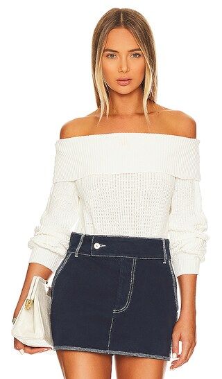 Off The Shoulder Pullover in White | Revolve Clothing (Global)