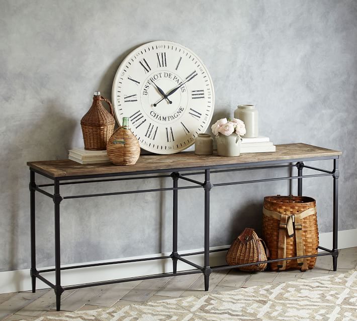 Parquet 84" Reclaimed Wood Console Table | Pottery Barn (US)