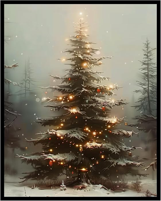 HubbgDesign Vintage Christmas Tree Wall Decor, Christmas Decoration, Forest Wall Art Decor, Rusti... | Amazon (US)