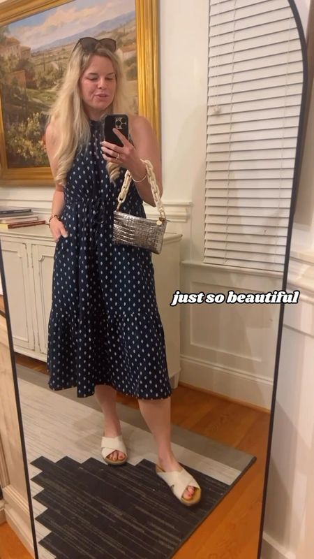 Navy for spring and summer dresses, just so cute! Love that this summer dress is only $19.98! Perfect vacation and travel outfit! 

Sizing info - I felt like this was true to size on me with the tie waist and comfort level for me. Some of the reviews say that it runs big. 

#LTKSeasonal #LTKfindsunder50 #LTKsalealert