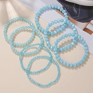 COLORFUL BLING Bohemian Stackable Bead Bracelets Set for Women Layered Multicolor Stretch Beaded ... | Amazon (US)