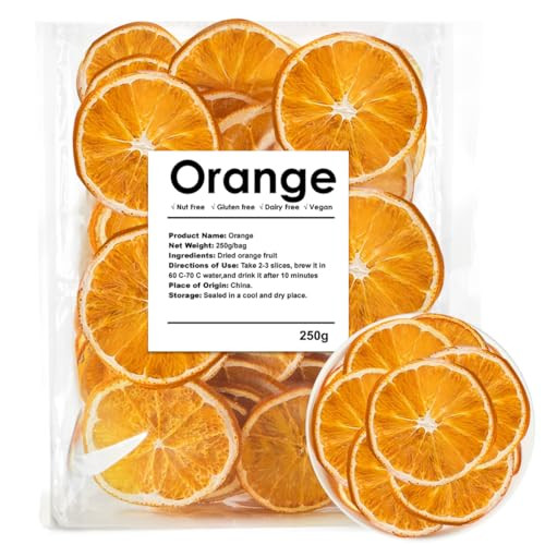 Dehydrated Dried Oranges For Cocktails, Dried Orange Slices 8.8oz/250g, No Sugar Added Fruit Tea | Amazon (US)