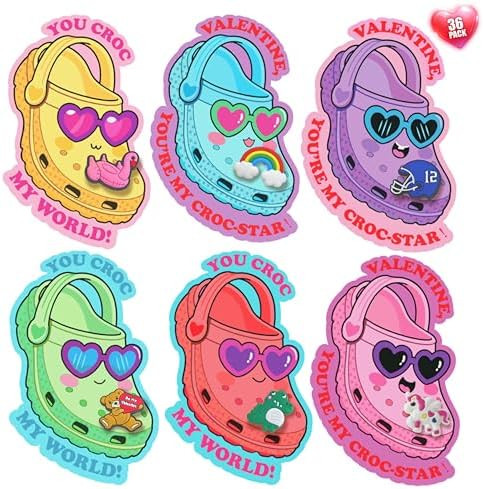 Valentine Cards for Kids Classroom - School Valentines Gifts for Students - 36 Pack Valentines Da... | Amazon (US)