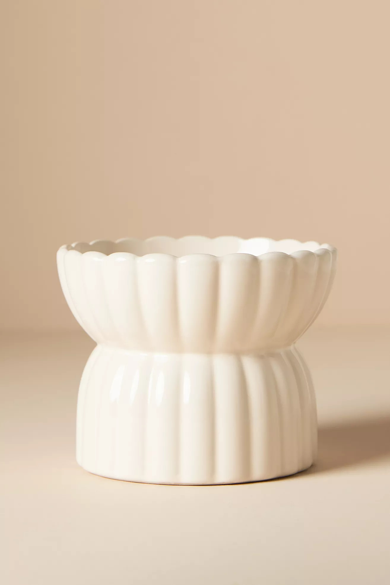 Fringe Studio White Raised Pet Feeder | Anthropologie (US)