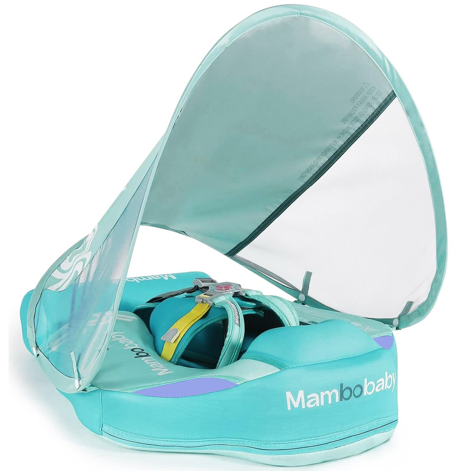 Mambobaby Float with Canopy UPF 50+ Sun Protection Pearl Foam Non-Inflatable Solid Baby Pool Floa... | Amazon (US)