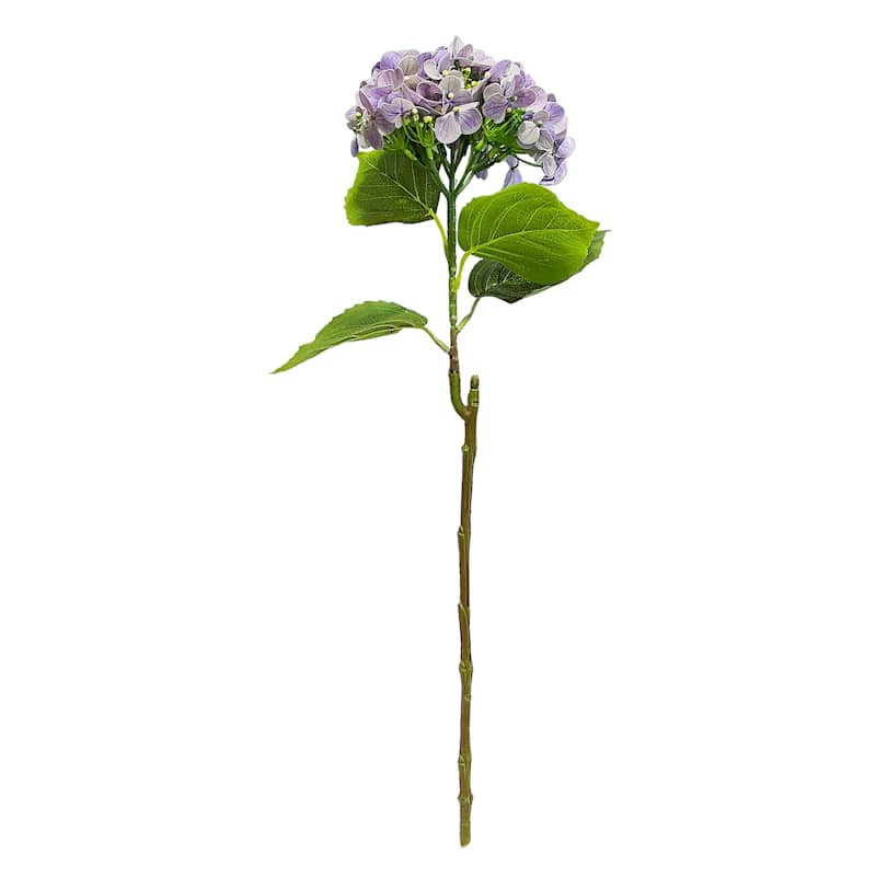Purple Real Feel Fabric Hydrangea Stem, 24" | At Home