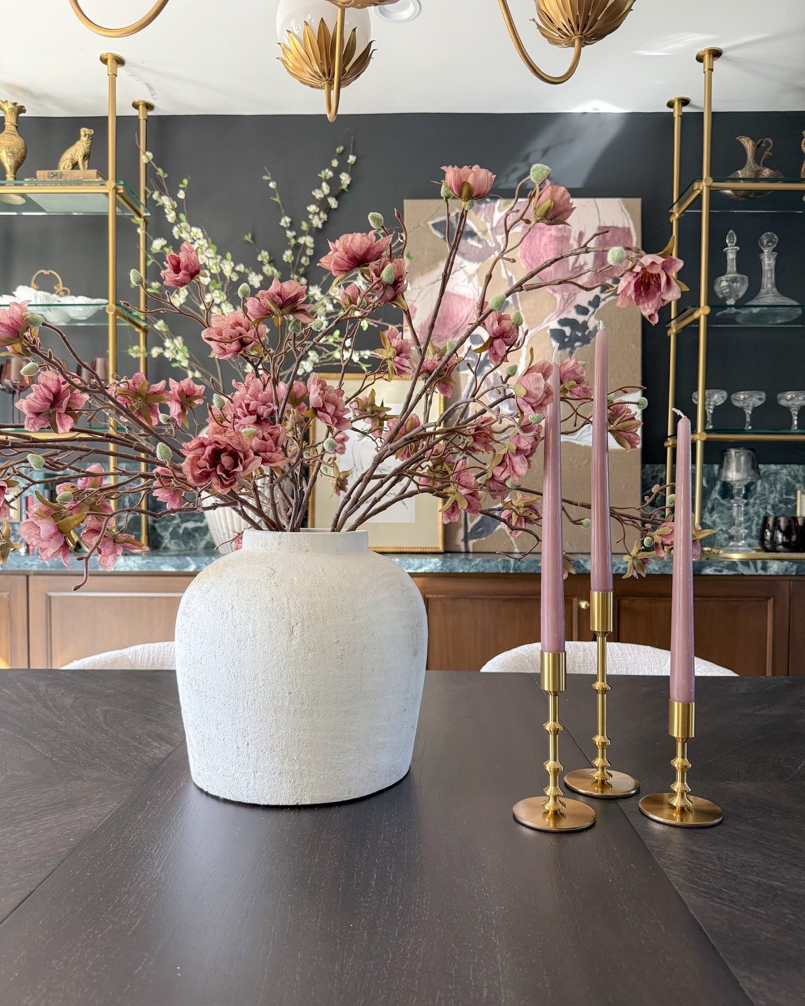 Absolutely gorgeous faux magnolia stems! I have 6 here. And these candleholders are beautiful quality!

#LTKvlog #LTKSaleAlert #LTKHome