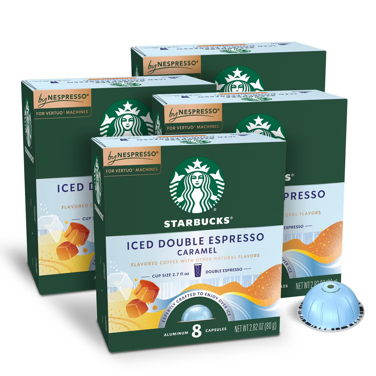 Starbucks by Nespresso Vertuo Line Iced Double Espresso Caramel Flavored Light Roast Coffee Pods | Target