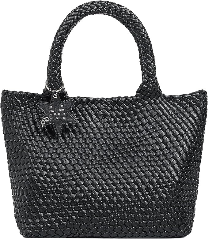Women's Woven Leather Shoulder Bag Slouchy Luxury Large Purses | Amazon (US)