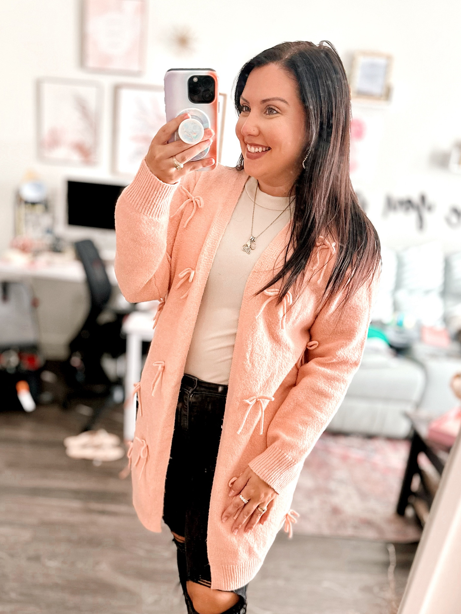 Love this new cardigan! Going to be a perfect transition piece for fall 🍂 to winter ❄️  Use code MOLLIE15 for 15% off the cardi and bodysuit!

#LTKOver40 #LTKSeasonal #LTKSaleAlert