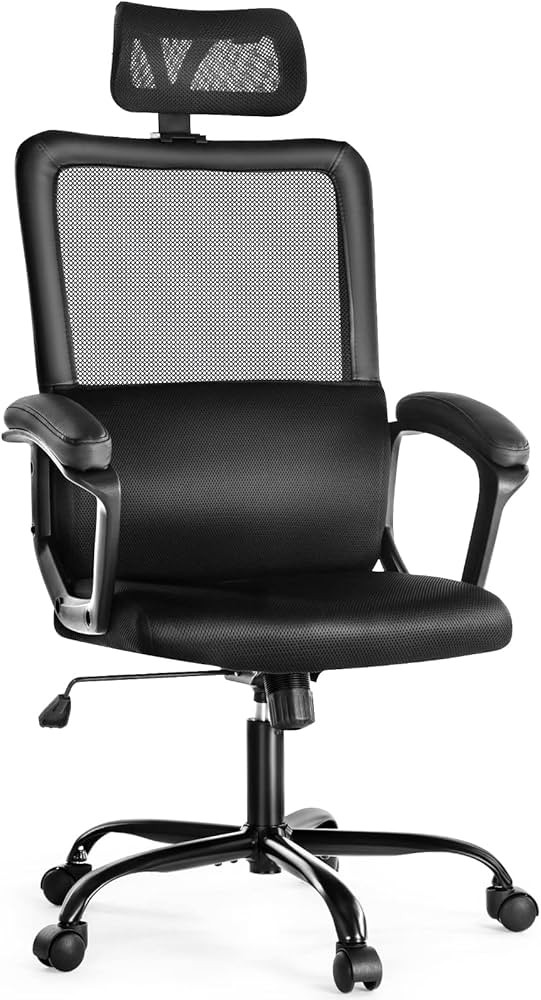 OLIXIS Home Office Ergonomic Computer Desk Mesh High Back Adjustable Height Executive Task Chair ... | Amazon (US)