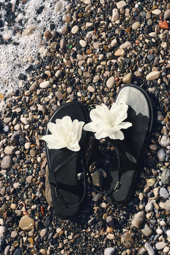FLORAL FLAT SANDALS | Zara US