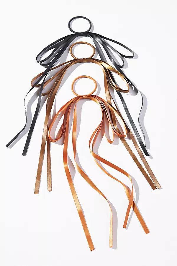Long Bow Hair Ties, Set of 3 | Anthropologie (US)
