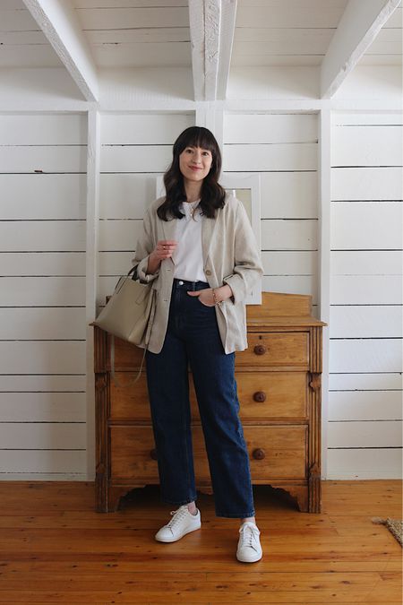 Relaxed Linen Blazer 3 Ways - Look 1

Linen Blazer - TTS - I sized up to M for more room - STYLEBEE20 for 20% Off (via link on blog)

Jeans - TTS - super comfy - wearing my usual 26 with a 27.5” inseam. On sale this wknd!

Pinnacle Tee by Power of My People - Link on blog - STYLEBEE10 for 10% off 

#LTKSale #LTKSeasonal