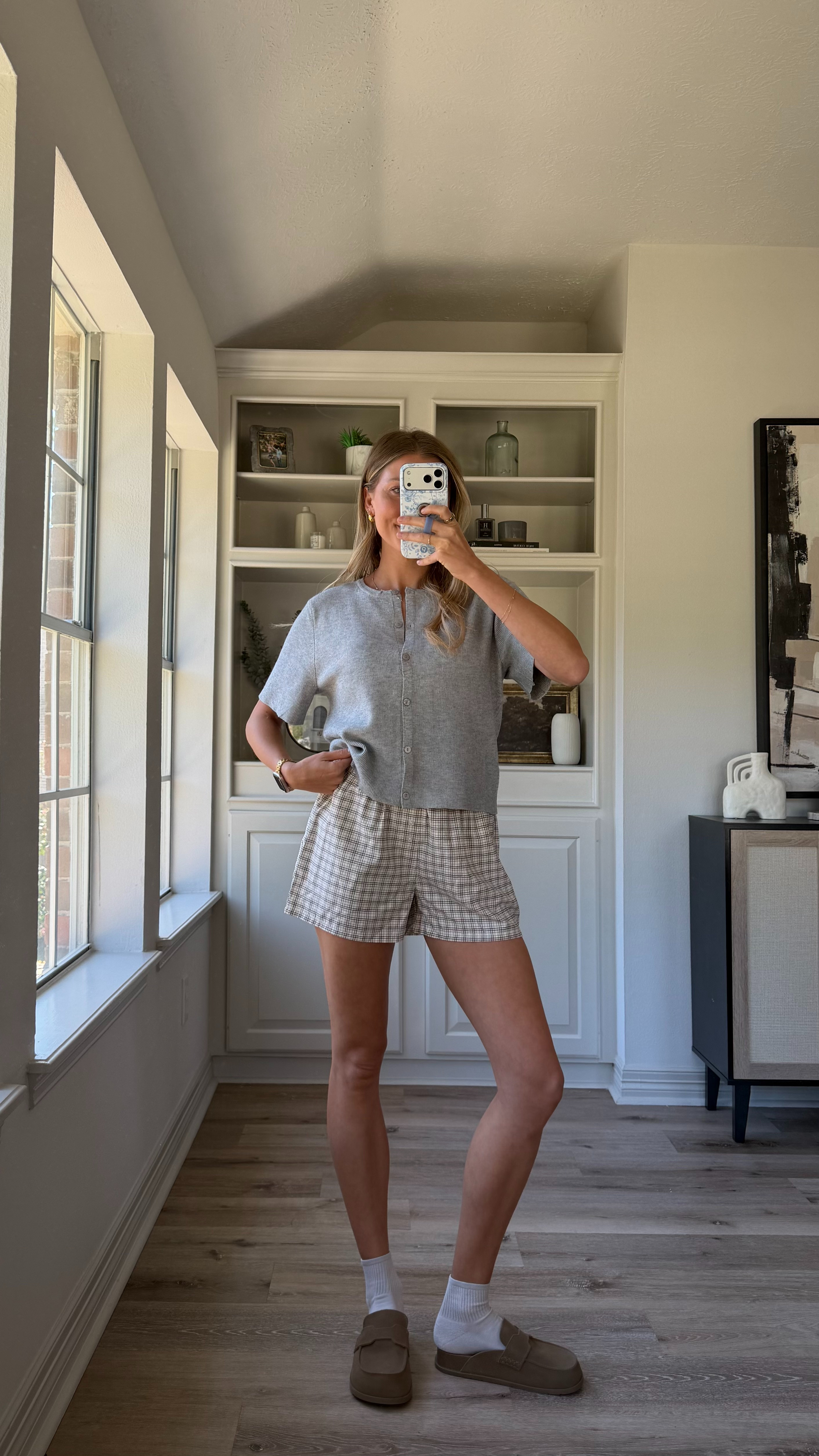 Cute, comfy fall outfit inspo! S in cardigan and boxer shorts
 

 #LTKootd #LTKmomlife