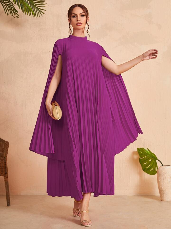 SHEIN Mulvari Stand Collar Cloak Sleeve Dress
       
              
               GBP£21.00  
... | SHEIN