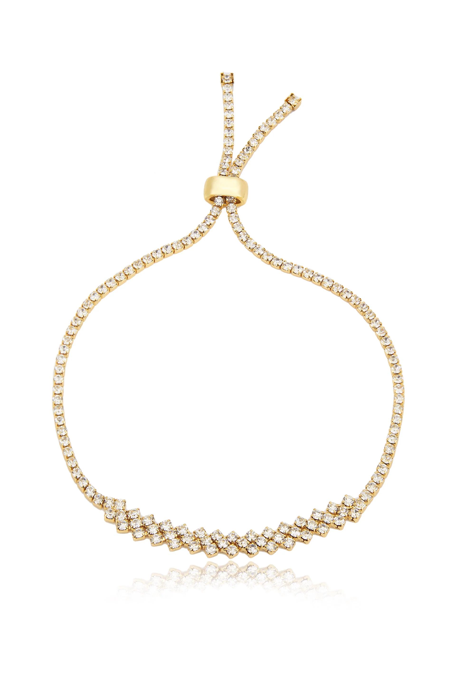 Delicate Shine Adjustable 18k Gold Plated Bracelet | Ettika