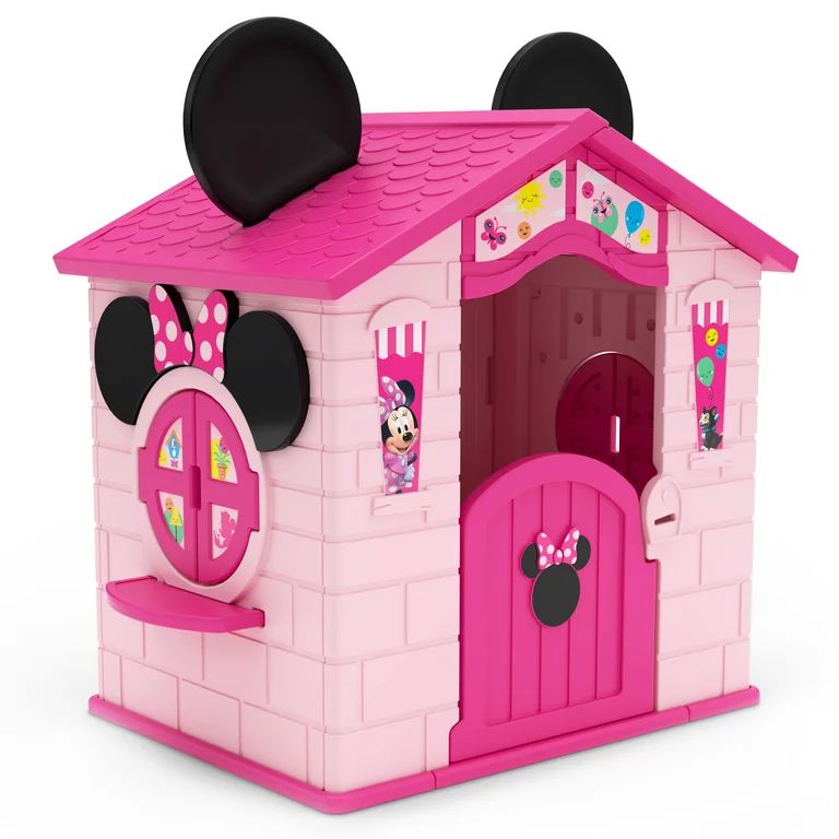 Disney Minnie Mouse Plastic Indoor,Outdoor Playhouse with Easy Assembly | Walmart (US)
