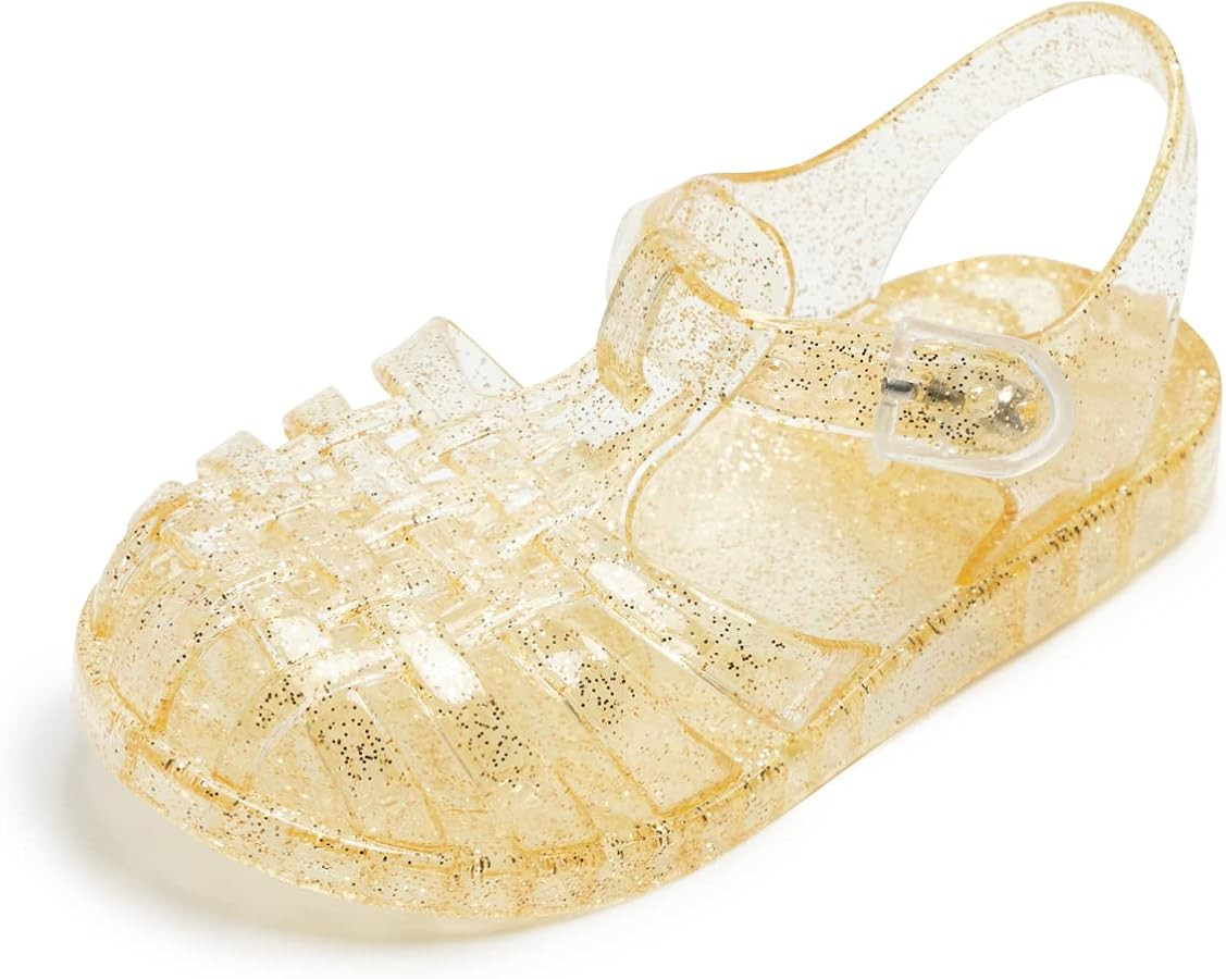 KIDSUN Toddler Girls Jelly Sandals Closed Toe Water Beach Summer Shoes Soft Rubber Sole Mary Jane... | Amazon (US)