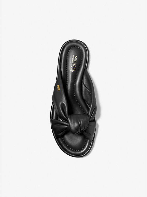 Elena Leather Slide Sandal | Michael Kors US