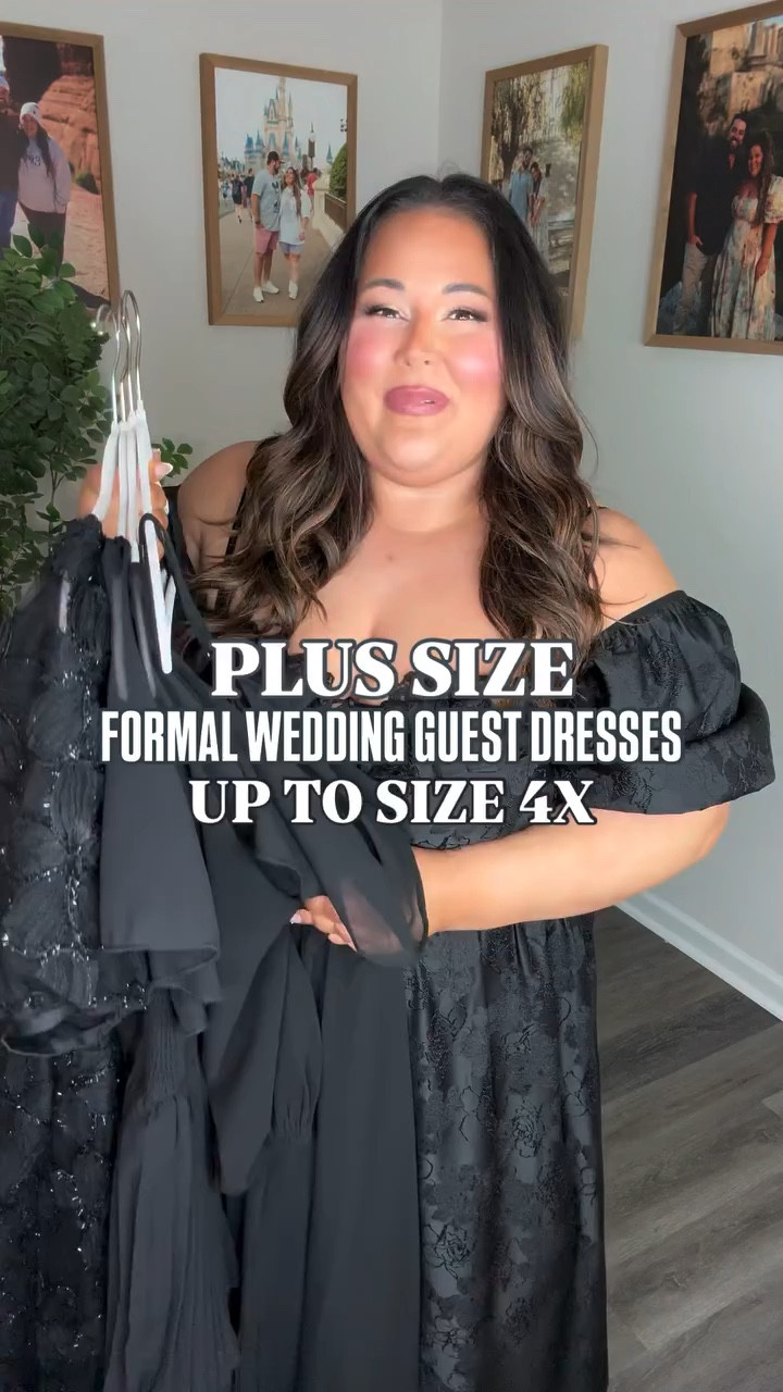 Formal wedding guest dresses! 😍🙌🏻 All true plus size options and all in black for your black tie or formal weddings! These are all available up to a size 4X or 28 and I’m wearing the 2X/ 18 in everything! 🖤

#LTKWedding #LTKPlusSize #LTKMidsize