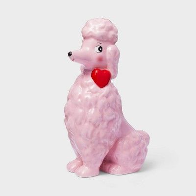 Valentine Ceramic Poodle Figurine Pink - Spritz™ | Target