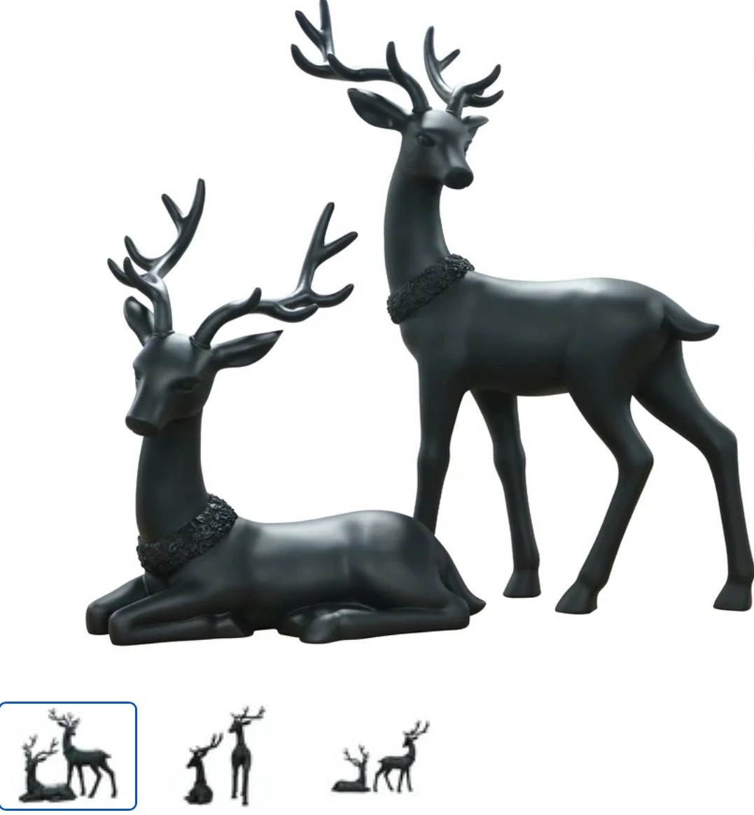 Blow Mold Deer Outdoor Christmas Decoration, Black, Set of 2, by Holiday Time #deer

#LTKSeasonal #LTKHoliday #LTKHome