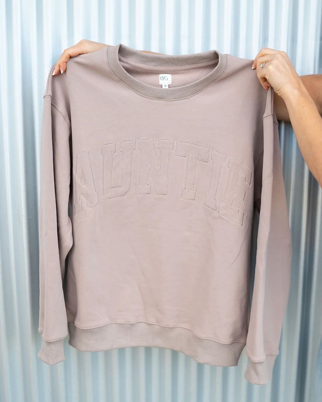 AUNTIE Drop Shoulder Crewneck - SIMPLY TAUPE *updated fit* | Brooklyn Grace