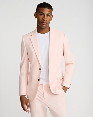 Extra Slim Pink Stretch Cotton-blend Suit Jacket | Express