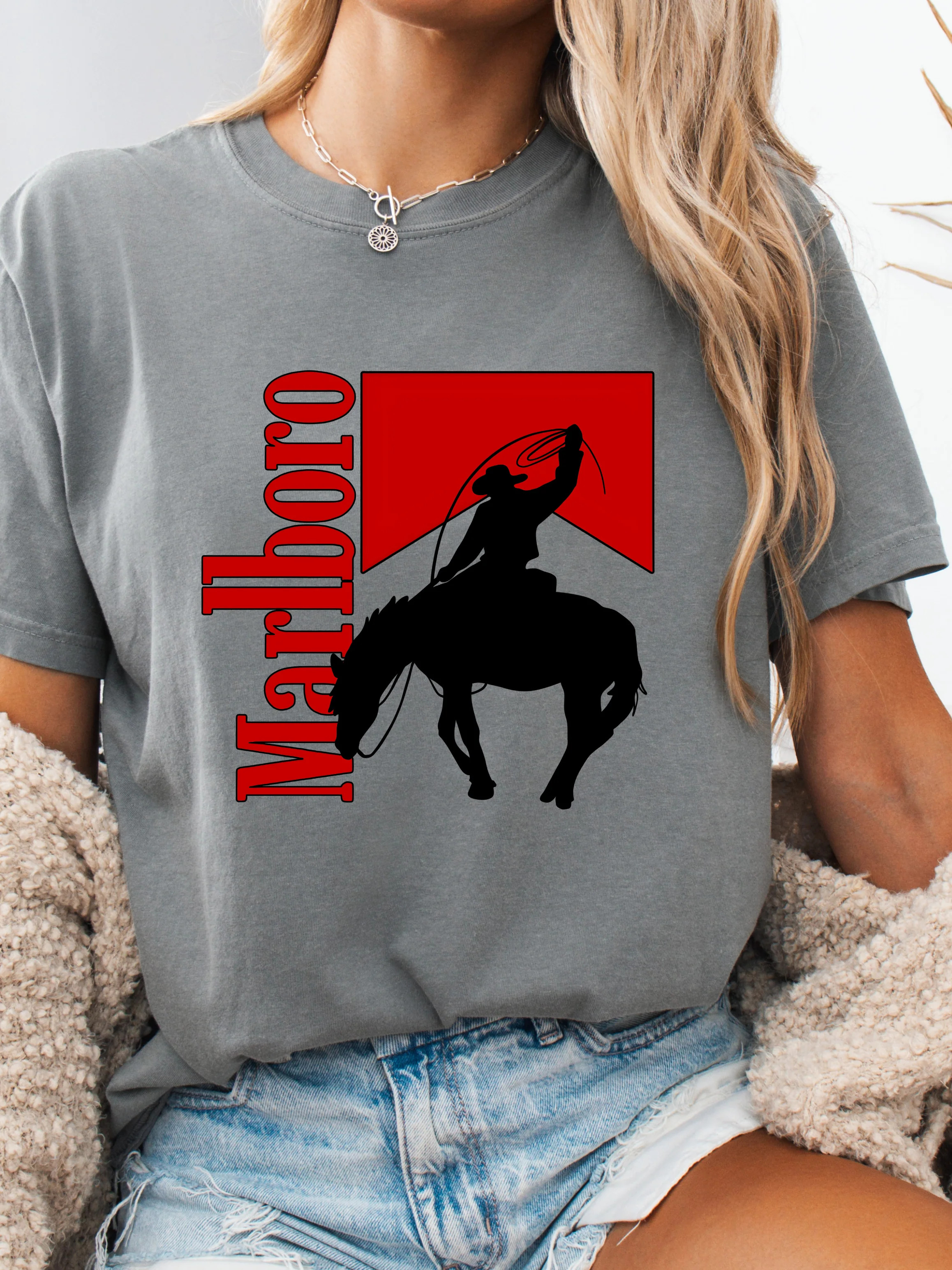 Marlboro Cowboy Graphic Tee | Willow Boutique