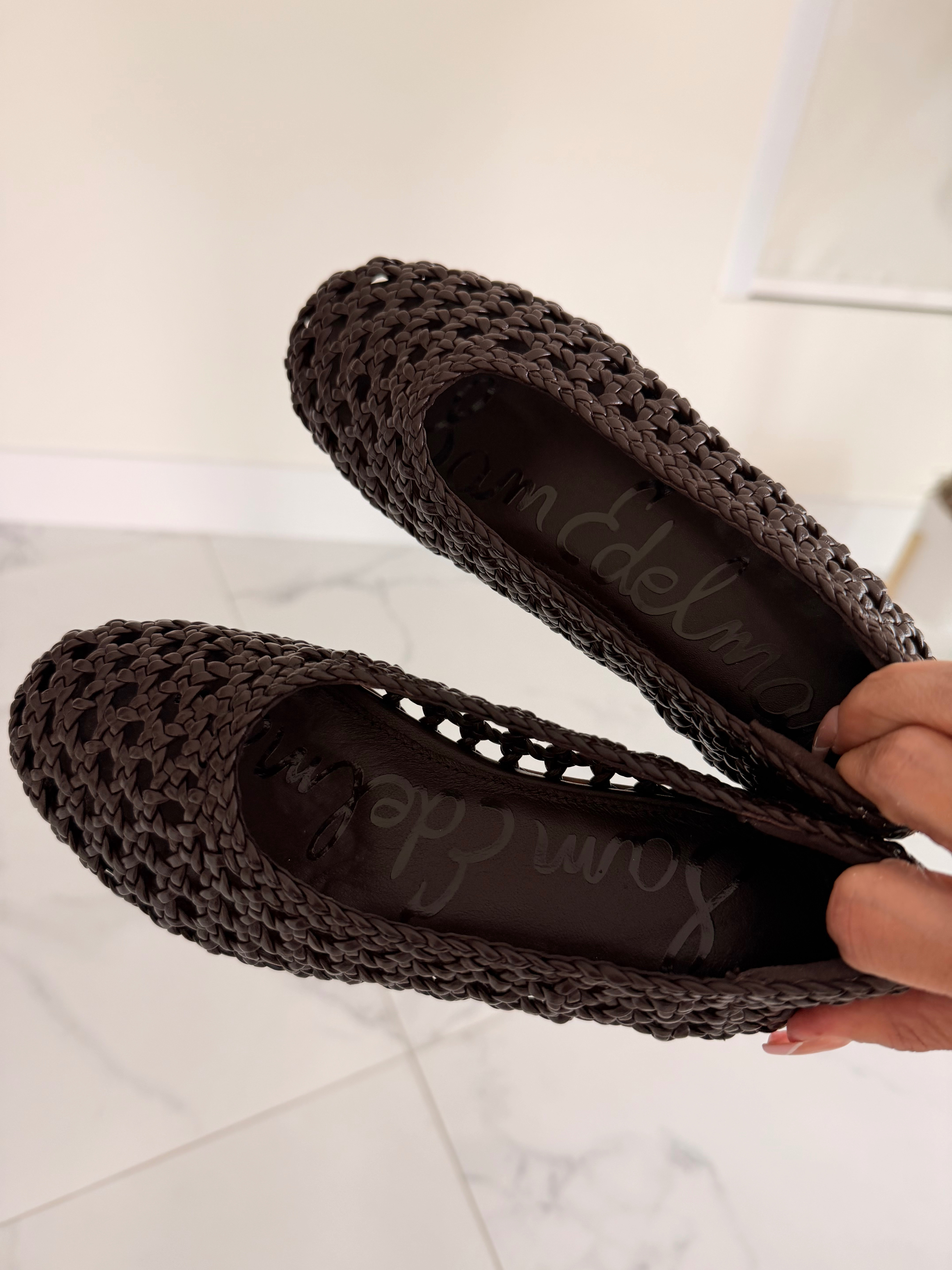 Sam edelman woven sandals, summer sandals, Ballet flats. Loving these for Summer, they are available in many colors. Run a little Big, I sized down one size. 

 #LTKSeasonal