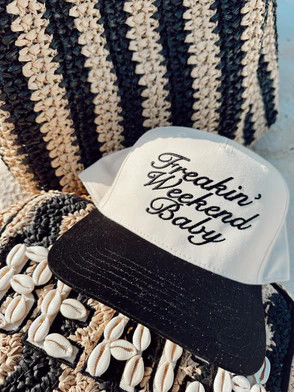 Freakin' Weekend Baby - Black Vintage Trucker Hat | KenzKustomz