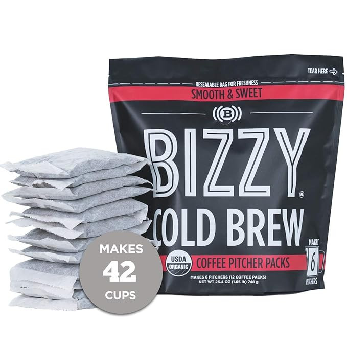Bizzy Organic Cold Brew Coffee | Smooth & Sweet Blend | Coarse Ground Coffee | Micro Sifted | Spe... | Amazon (US)
