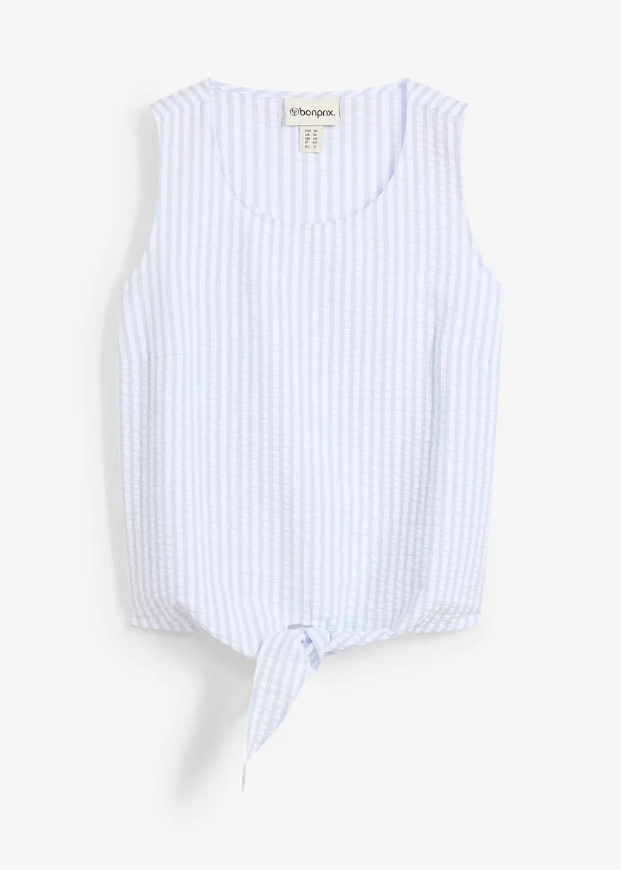 Blusentop mit modischem Knoten-Detail - blau - Damen | bonprix | Bonprix DE
