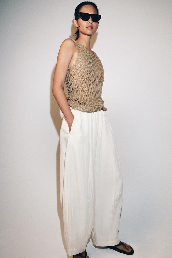 ZW COLLECTION BARREL TROUSERS | Zara US