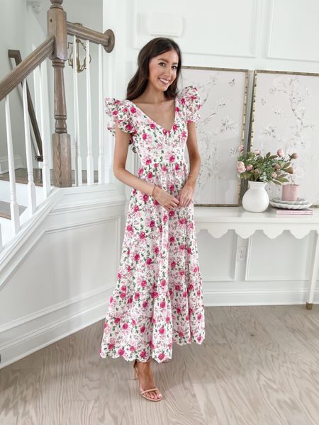 Spring maxi dress🌸 adore this floral eyelet dress! Great for a bridal or baby shower! 

#LTKSeasonal #LTKfindsunder100 #LTKsalealert