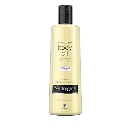 Neutrogena Body Oil Light Sesame Formula, 8.5 fl oz, Fragrance Free Radiant Glow Moisturizer for ... | Amazon (US)