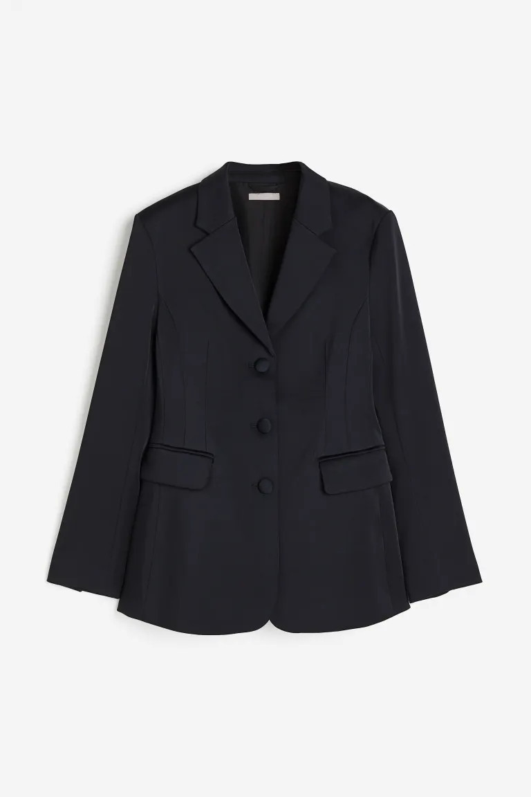 Single-breasted Blazer - Navy blue - Ladies | H&M US | H&M (US + CA)