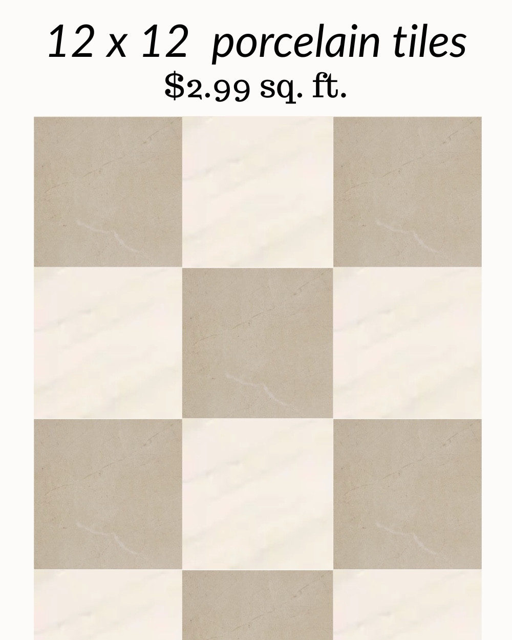 affordable checkerboard tile. beige & cream checkerboard tile. beige & white checkerboard tile. checkered tile flooring. checkerboard tile. 

#LTKSaleAlert #LTKHome