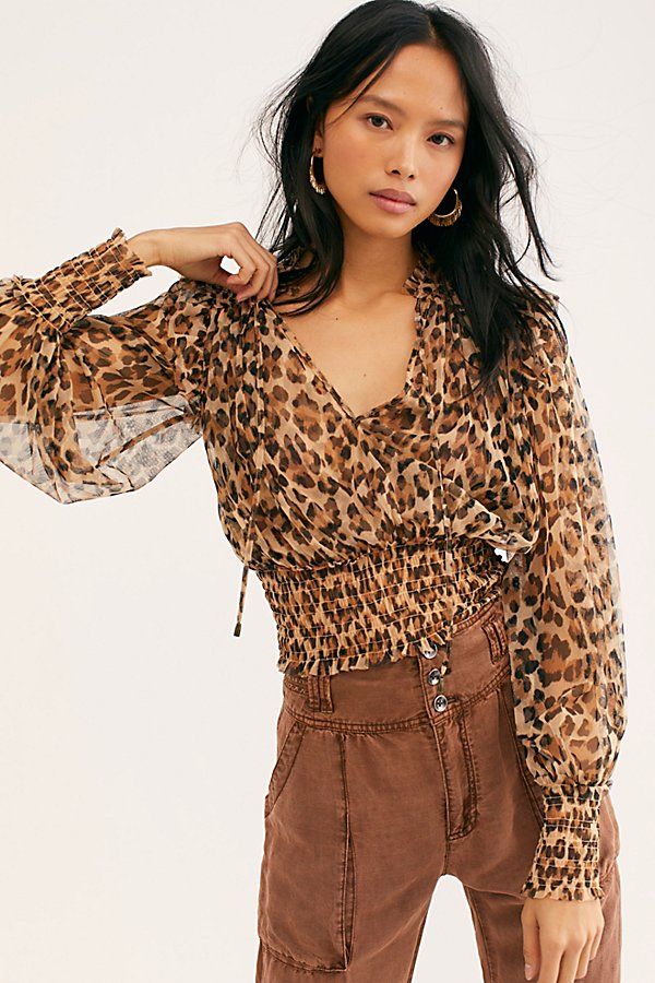 Animal Twyla Top by Free People, Leopard Combo, XS | Free People (Global - UK&FR Excluded)