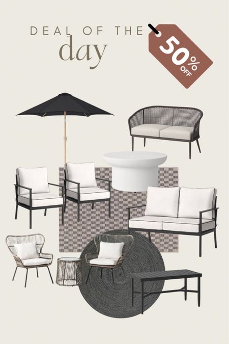 Half off Target patio
Patio lounge set
Patio umbrella

#LTKhome #LTKsalealert #LTKSeasonal