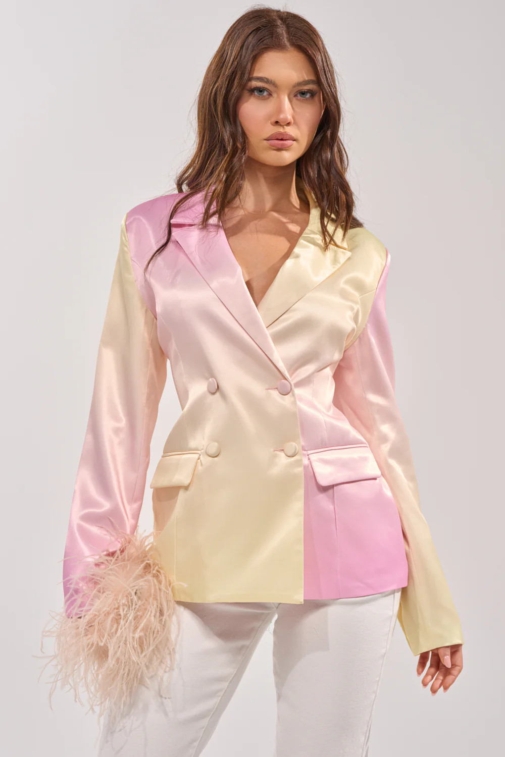 AKIRA Sweet Talk Satin Blazer | Size XL | AKIRA