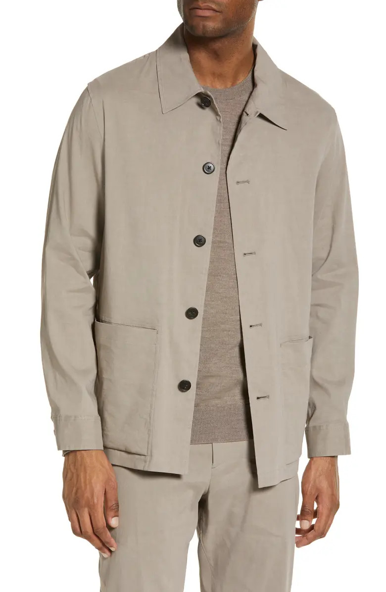 Theory Men's Selk Stretch Linen Blend Button-Up Work Shirt | Nordstrom | Nordstrom