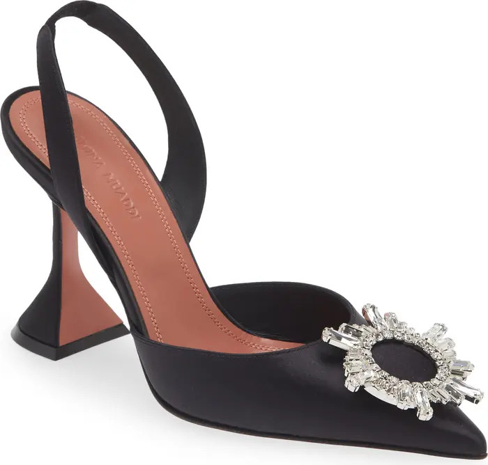 Amina Muaddi Begum Glass Pointed Toe Slingback Pump (Women) | Nordstrom | Nordstrom