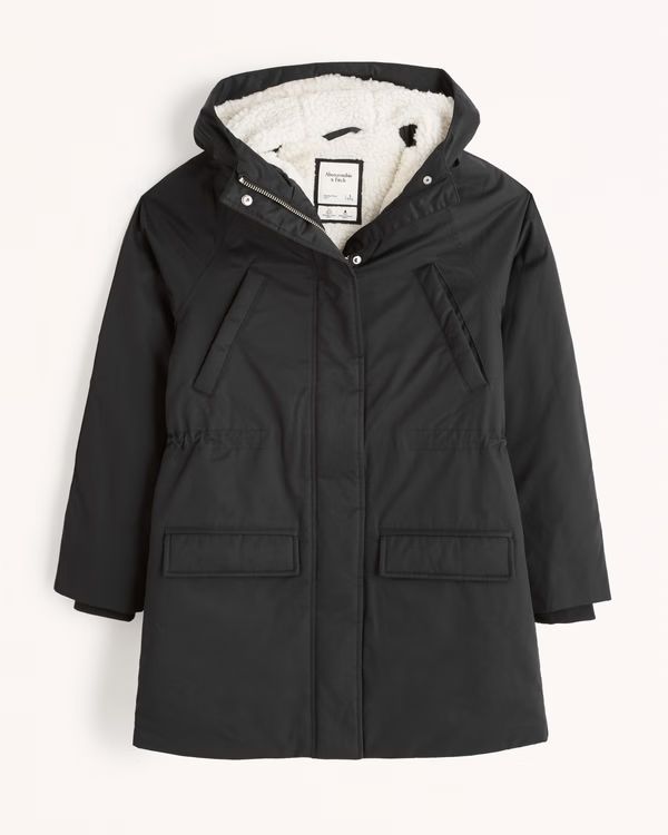 Women's Sherpa-Lined Parka | Women's Up To 50% Off Select Styles | Abercrombie.com | Abercrombie & Fitch (US)