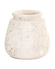 10in Travertine Vase | Marshalls